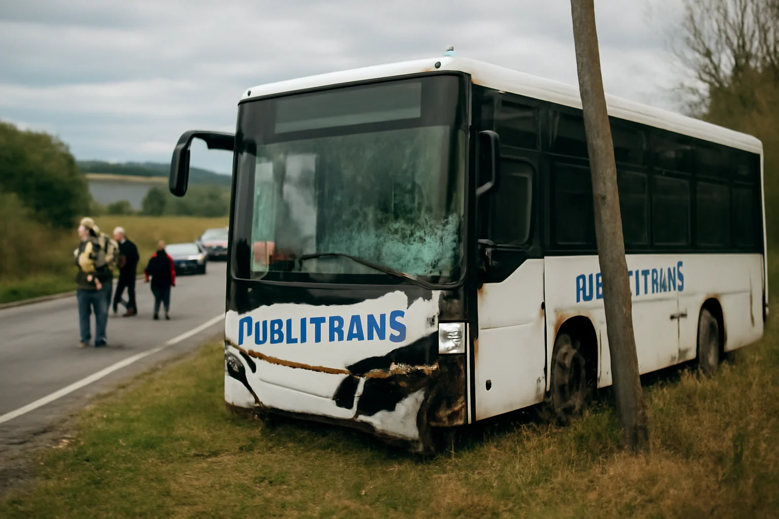 Autobuz Publitrans implicat într-un accident pe DN 73, lângă Pitești