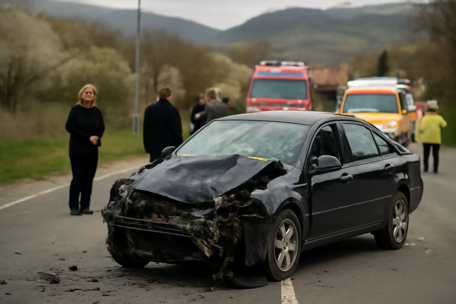 Accident rutier grav în Livezeni, comuna Stâlpeni, anunțat în dimineața zilei de 30 ianuarie la Pitești