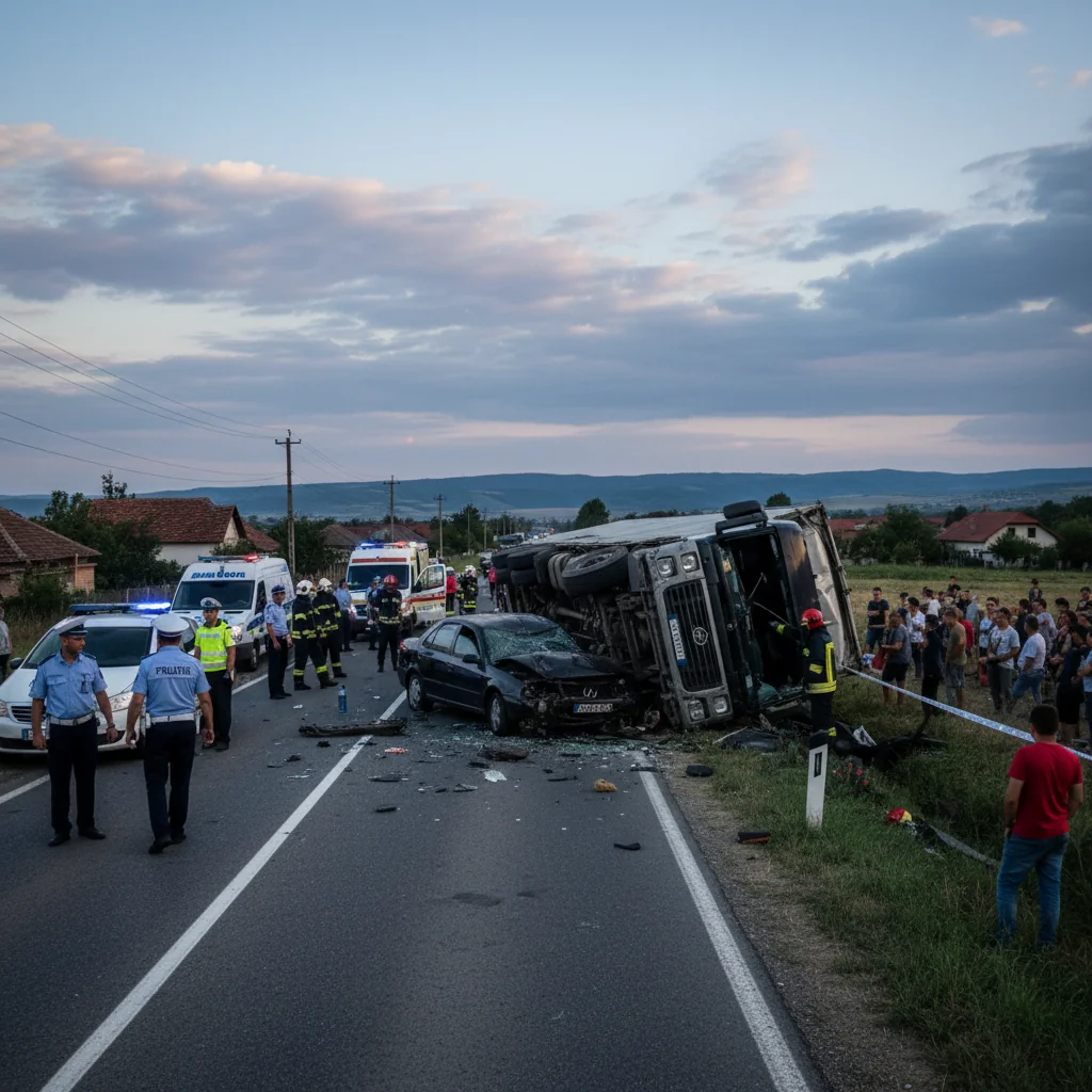 Accident rutier mortal în Lunca Corbului, aproape de Pitești, în Ajunul Crăciunului