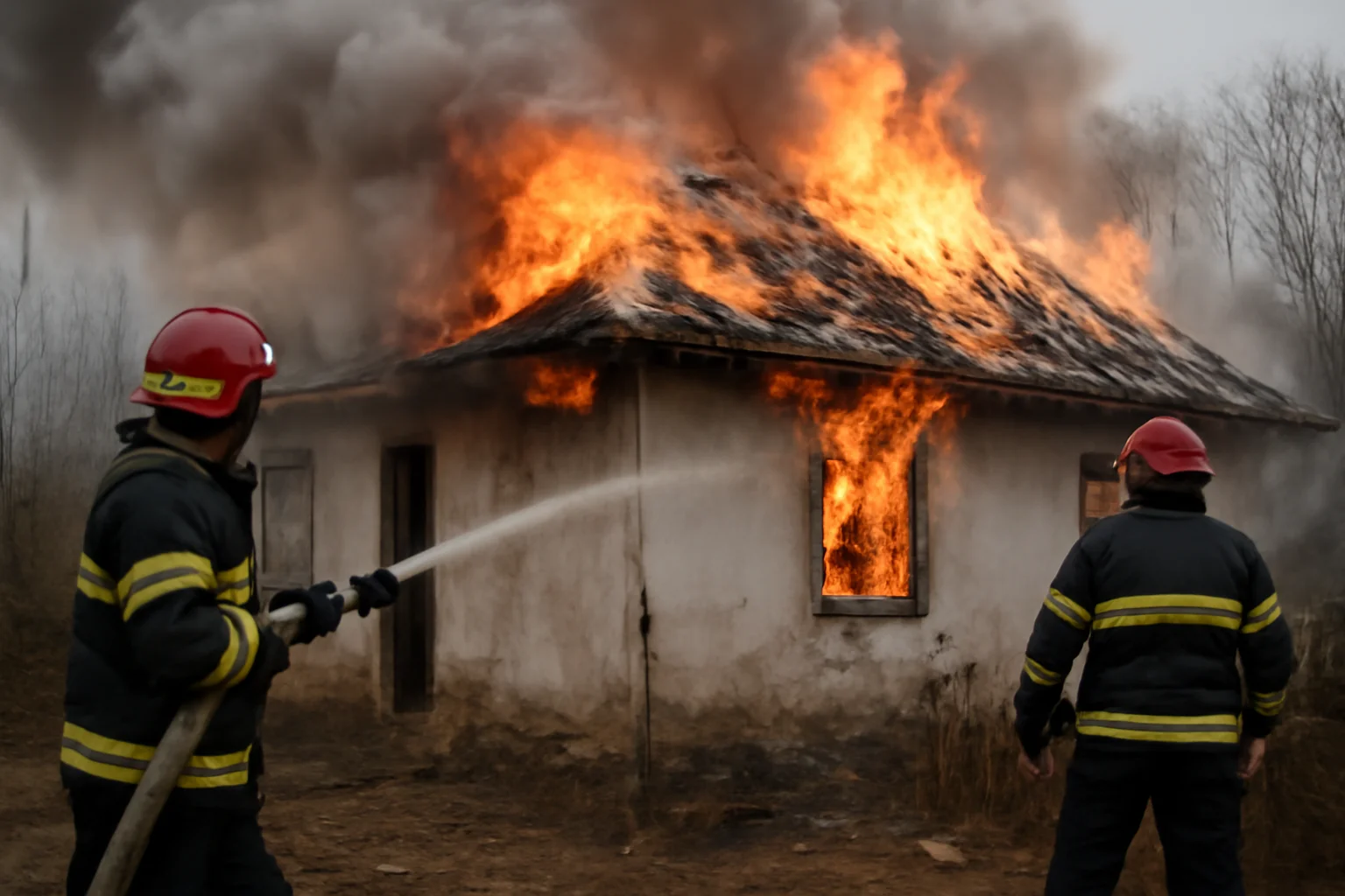 Incendiu la o gospodărie din Argeș, provocat de un scurtcircuit, anunțat de autorități la Pitești
