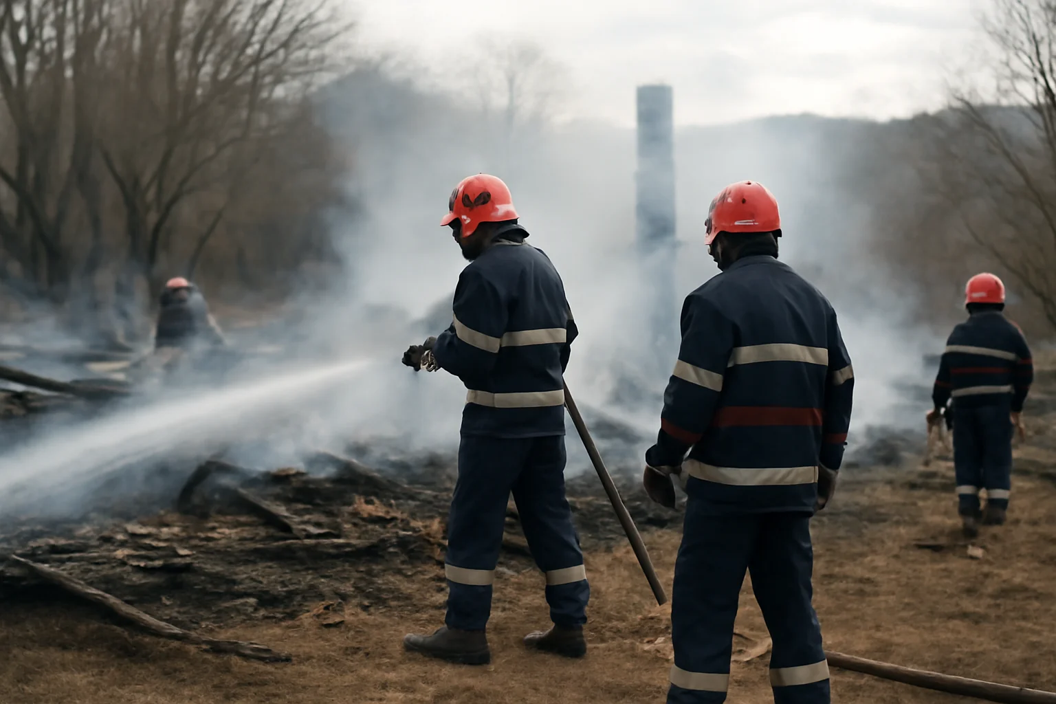 Intervenție amplă în Pitesti: Incendiul din comuna Corbeni, stins după o zi de eforturi