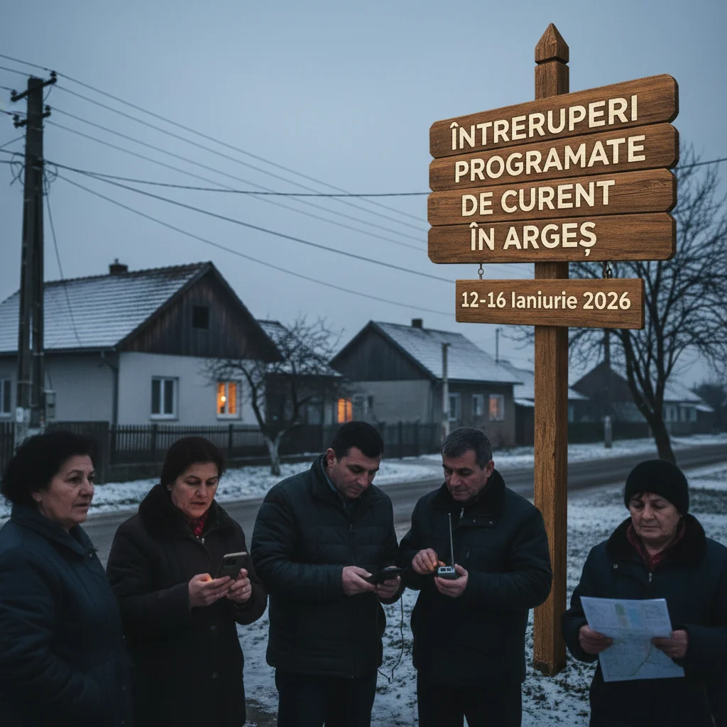 Lucrări la rețeaua electrică în zona Pitești: întreruperi programate de curent în Argeș între 12 și 16 ianuarie 2026