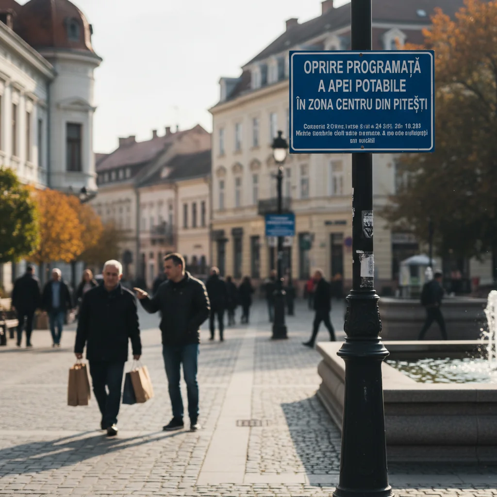 Oprire temporară a apei potabile în zona Centru din Pitești pe 13 ianuarie 2026