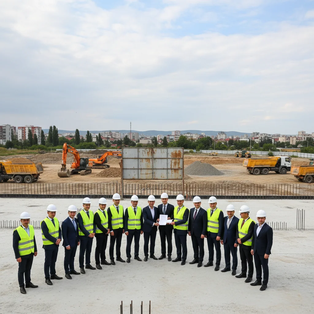 Predarea amplasamentului pentru noul Stadion „Nicolae Dobrin” marchează startul oficial al proiectului la Pitești