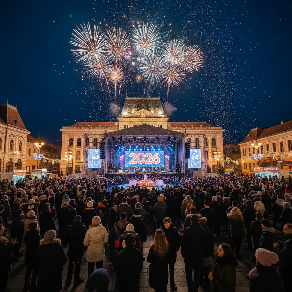 Revelion 2026 la Pitești: programul oficial din Piața Primăriei pentru noaptea de 31 decembrie