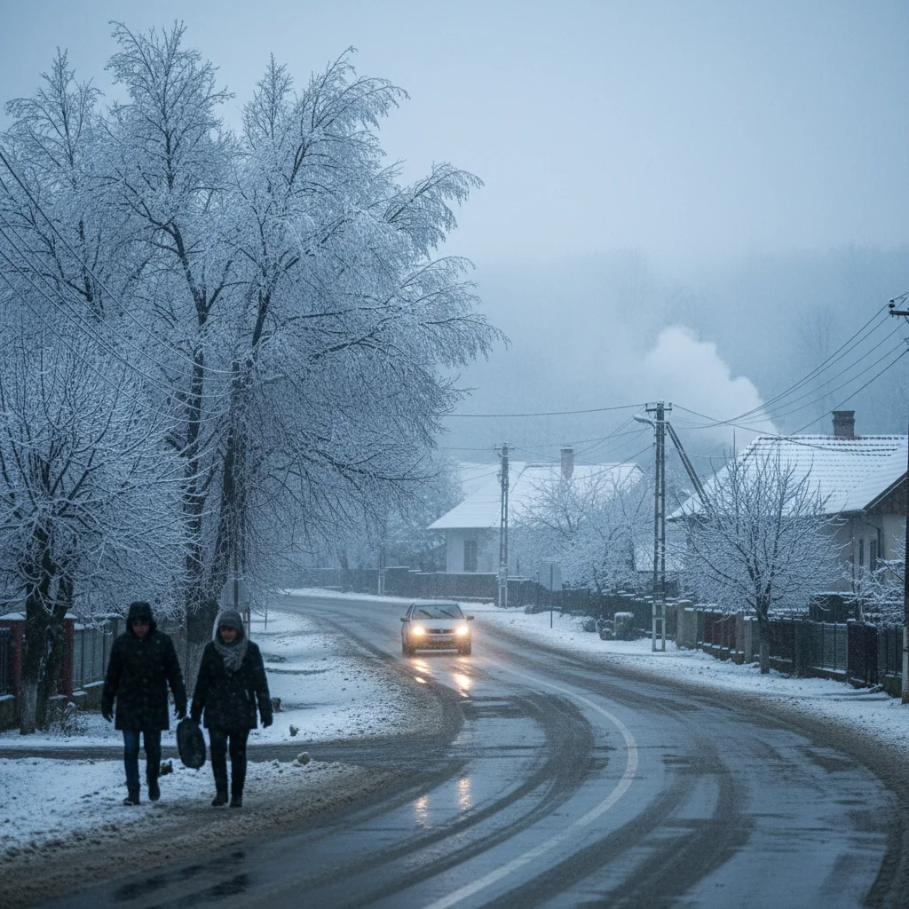 Vreme cu polei și precipitații la Pitești și în sudul țării pe 6 ianuarie