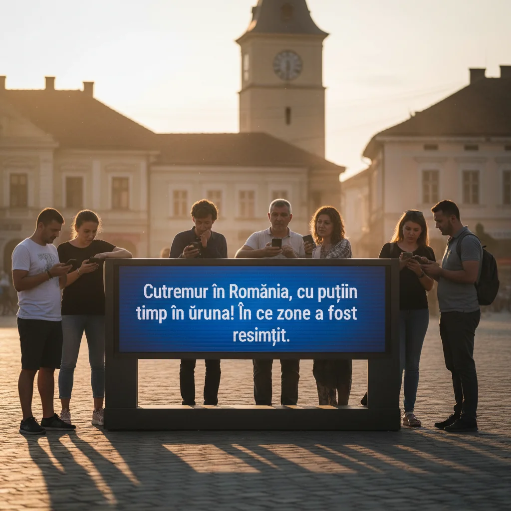 Zonele în care a fost resimțit în urmă cu puțin timp