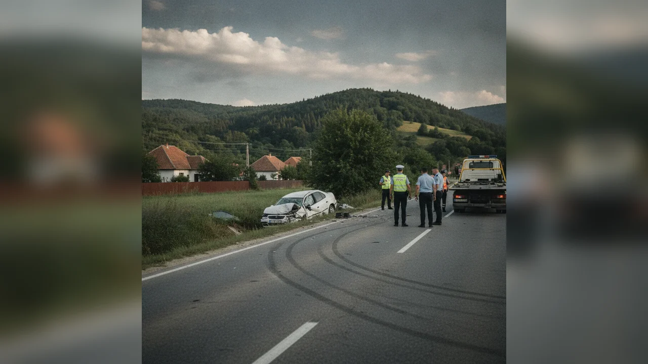 La Buzoești, pe DN 65A: autoturism pe motocultor, un om a murit