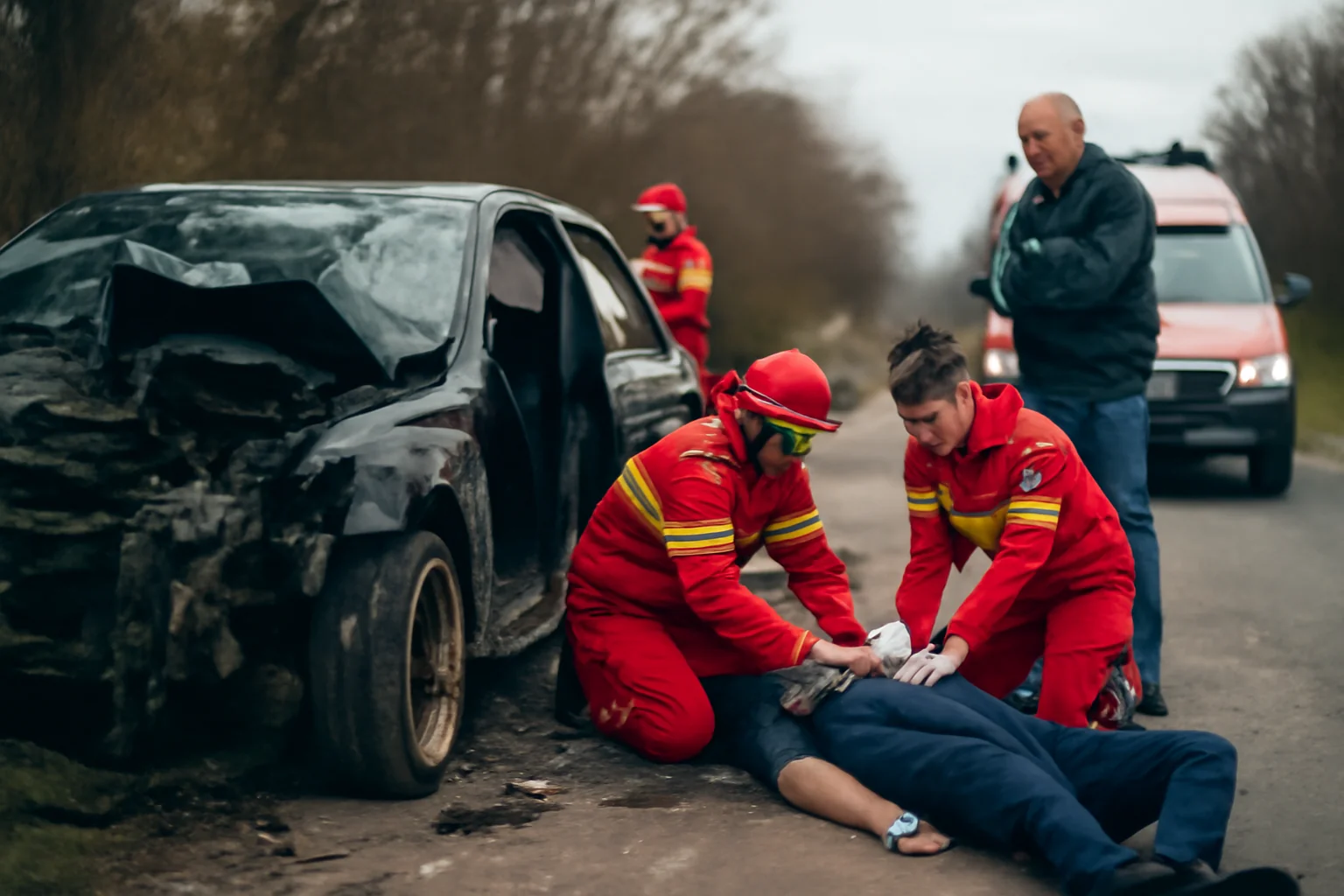 Accident grav în Argeș: o persoană luptă pentru viață