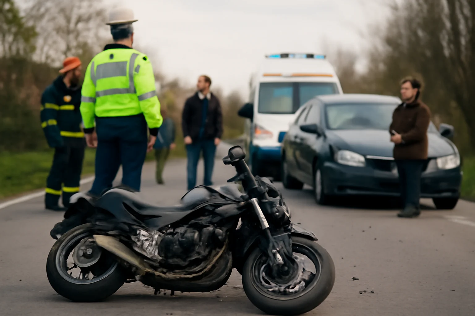 Accident grav motociclist în Argeș, o victimă la spital