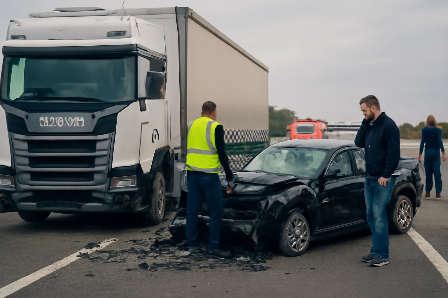 Accident grav pe A1 blochează complet traficul între camioane și mașini