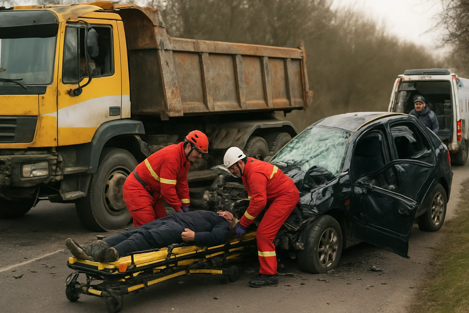 Accident rutier cu trei răniți între Berevoești și Slănic