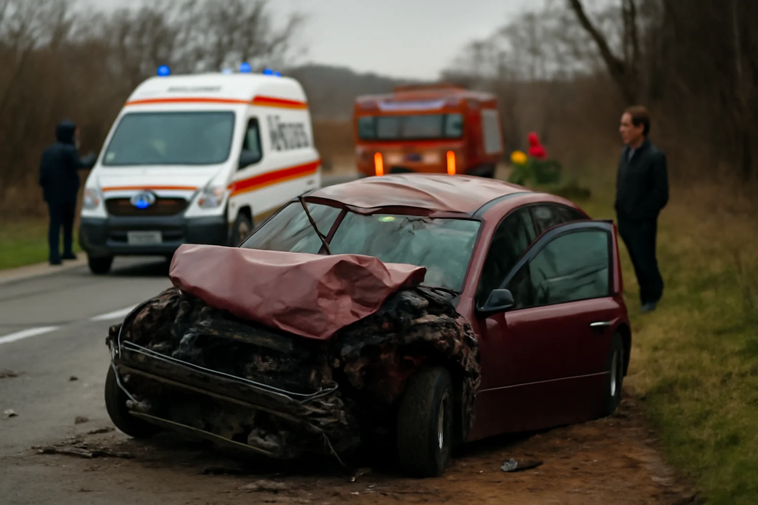 Accident rutier cu victimă gravă la Livezeni, în comuna Stâlpeni, județul Argeș