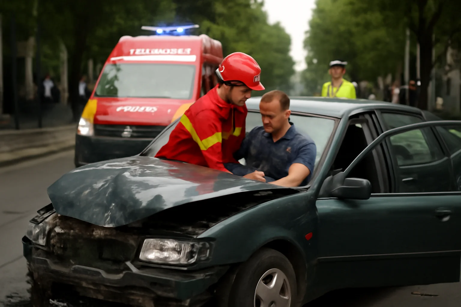 Accident rutier cu victimă încarcerată pe Bulevardul I.C. Brătianu din Pitești