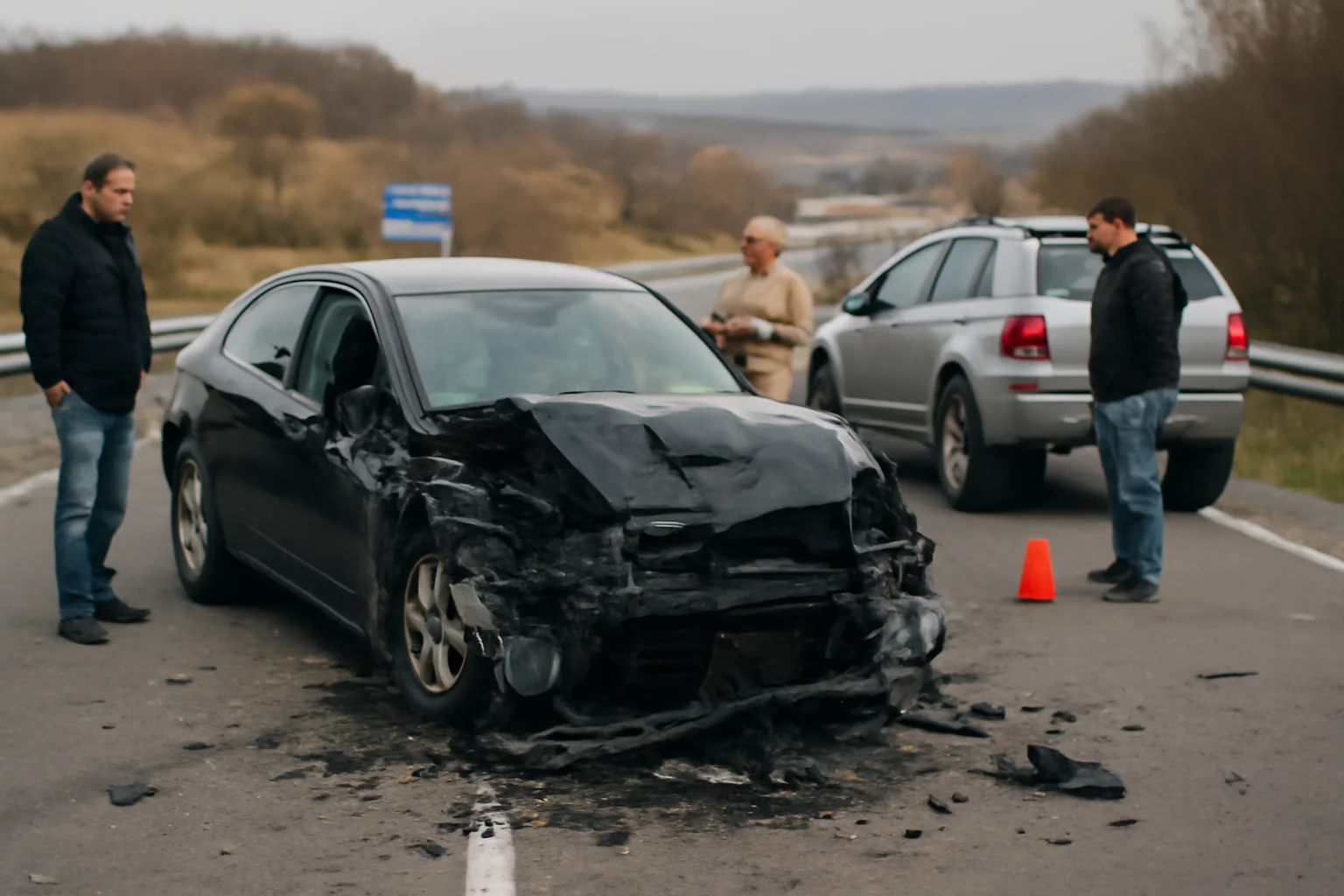 Accident rutier grav la ieșirea de pe A1, în zona Pitești, județul Argeș