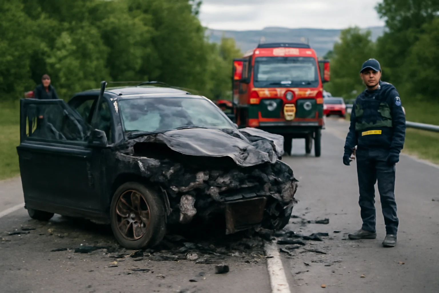 Accident rutier grav lângă Pitești, în zona Oarja, județul Argeș