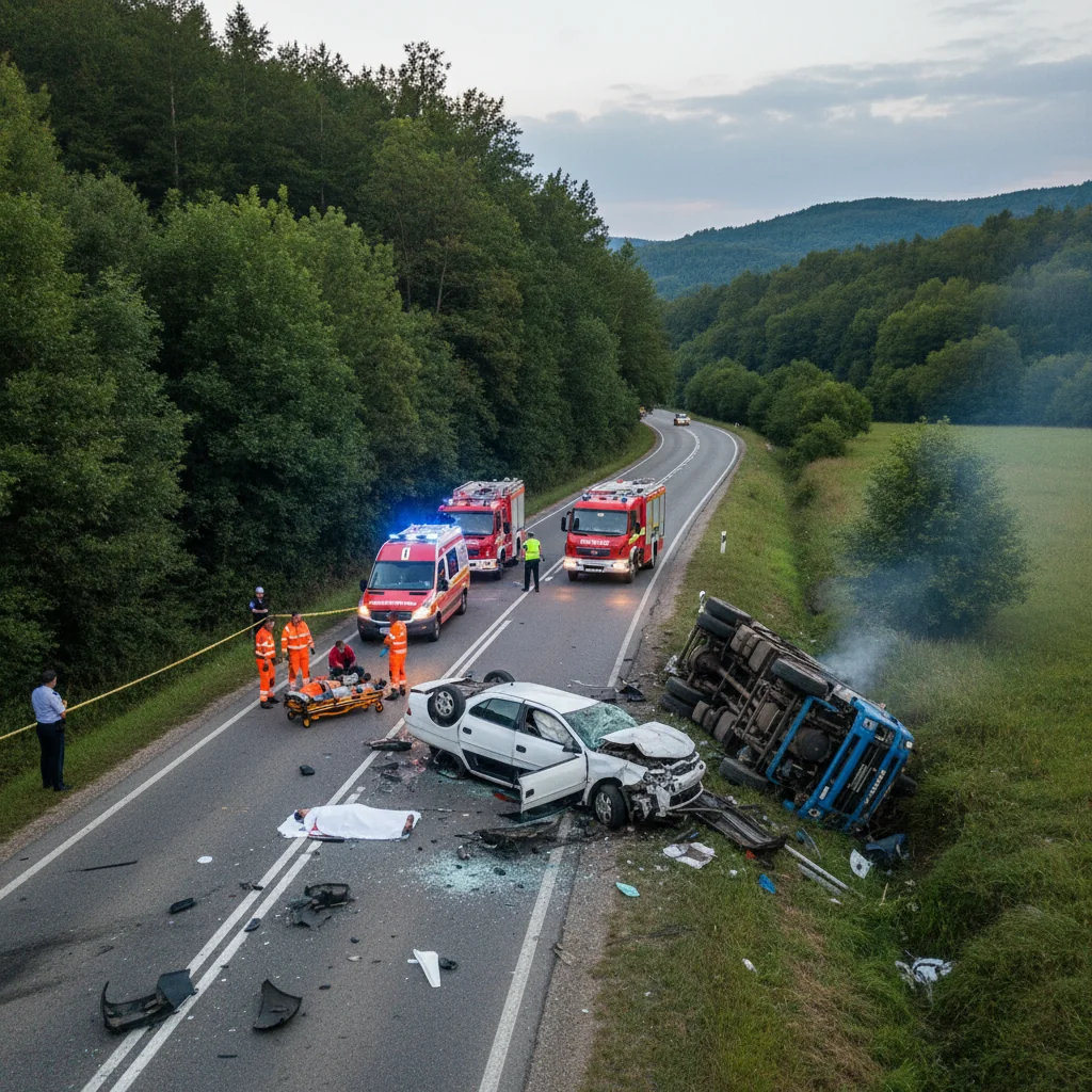 Accident rutier mortal lângă Pitești, în Argeș, soldat cu un decedat și trei răniți