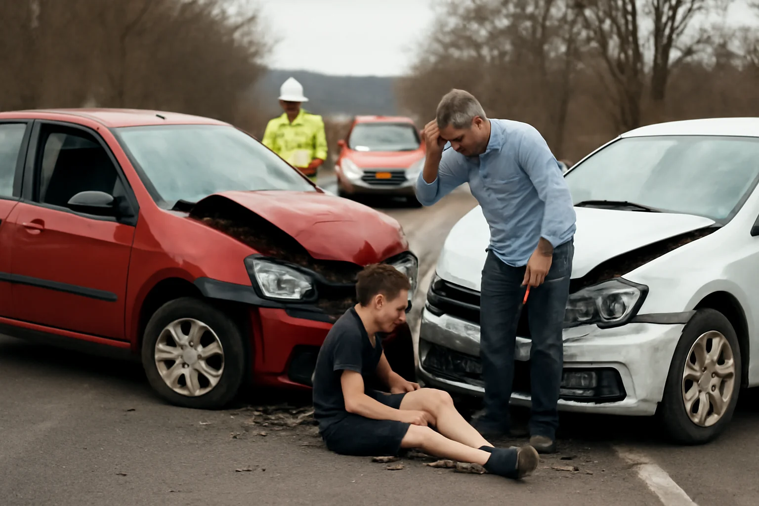 Accident rutier pe DN 73, lângă Pitești: coliziune frontală în Stâlpeni, doi răniți