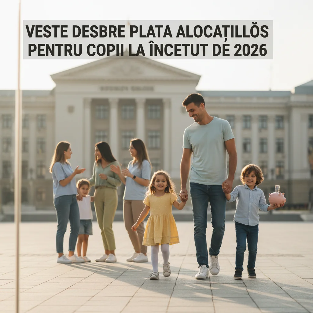 Anunț privind plata alocațiilor pentru copii la început de 2026, important pentru părinții din Pitești
