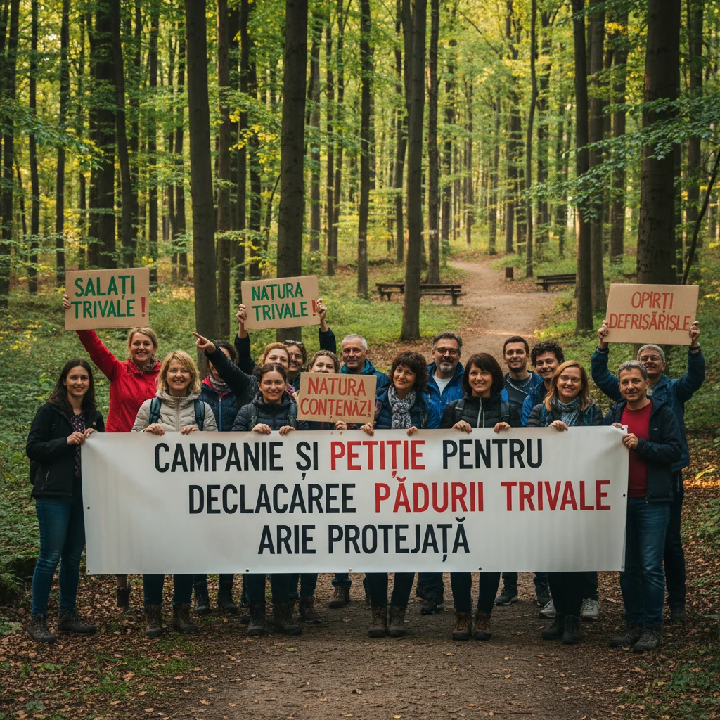 Campanie la Pitești pentru declararea Pădurii Trivale ca arie naturală protejată