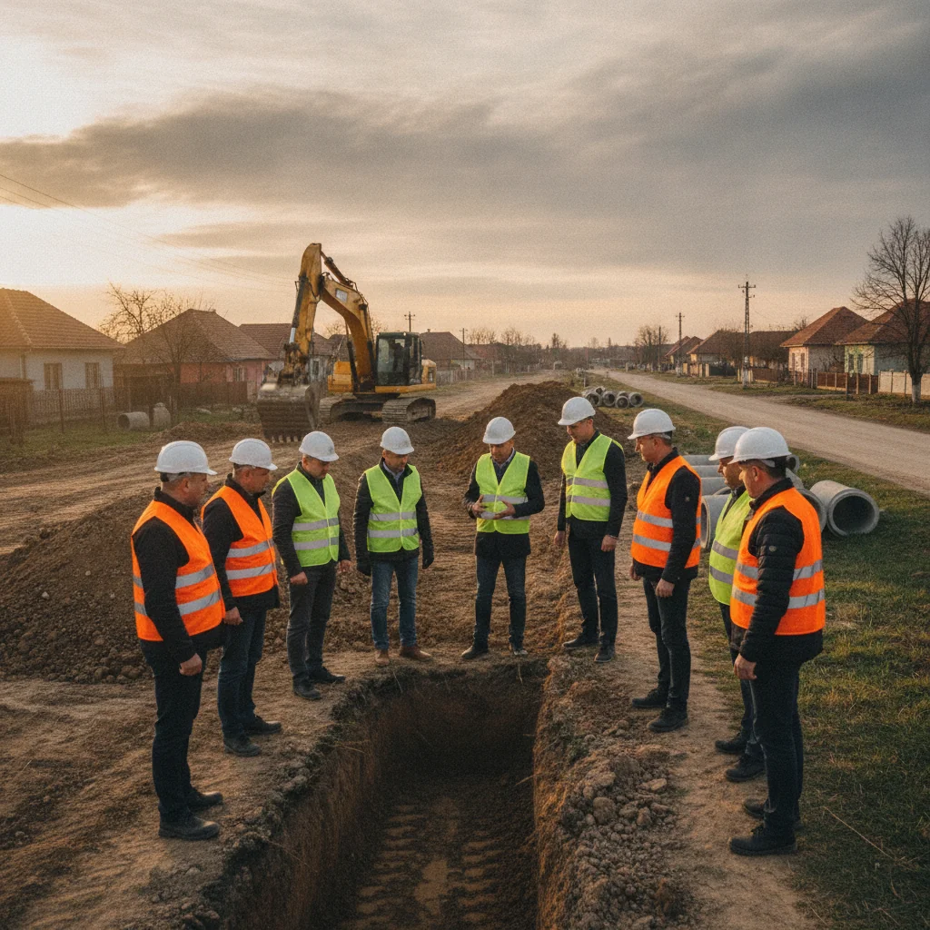 Canalizarea din Pârvu Roșu, Costești: investiție de 11.175.422,61 lei fără TVA