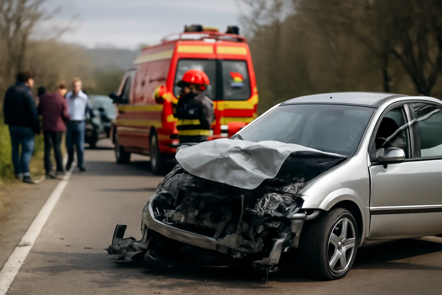Cinci persoane rănite într-un accident pe DN 73, la Clucereasa, pe sensul Pitești–Câmpulung