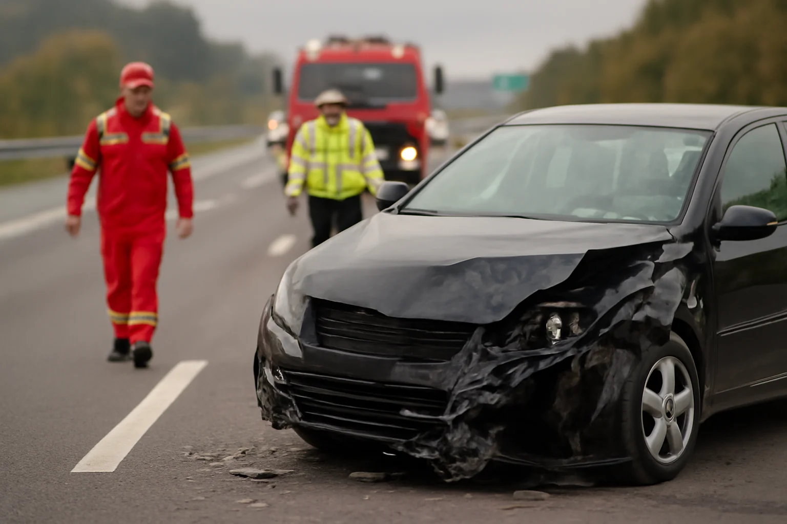 Coliziune între autovehicule pe A1, la kilometrul 76