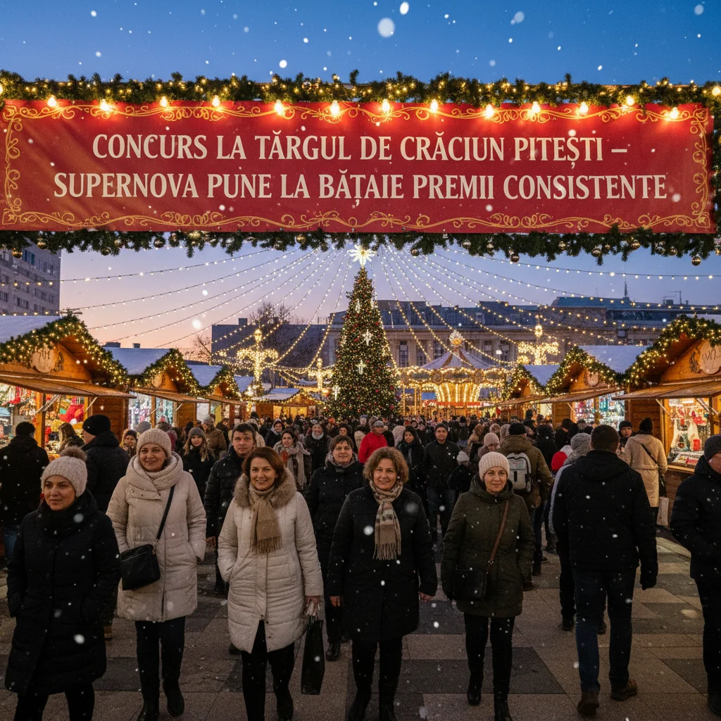 Concurs cu premii atractive la Târgul de Crăciun din Pitești, organizat de Supernova
