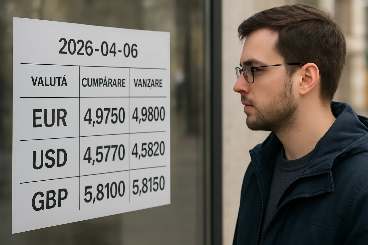Curs valutar azi (BNR) – 2026-04-06