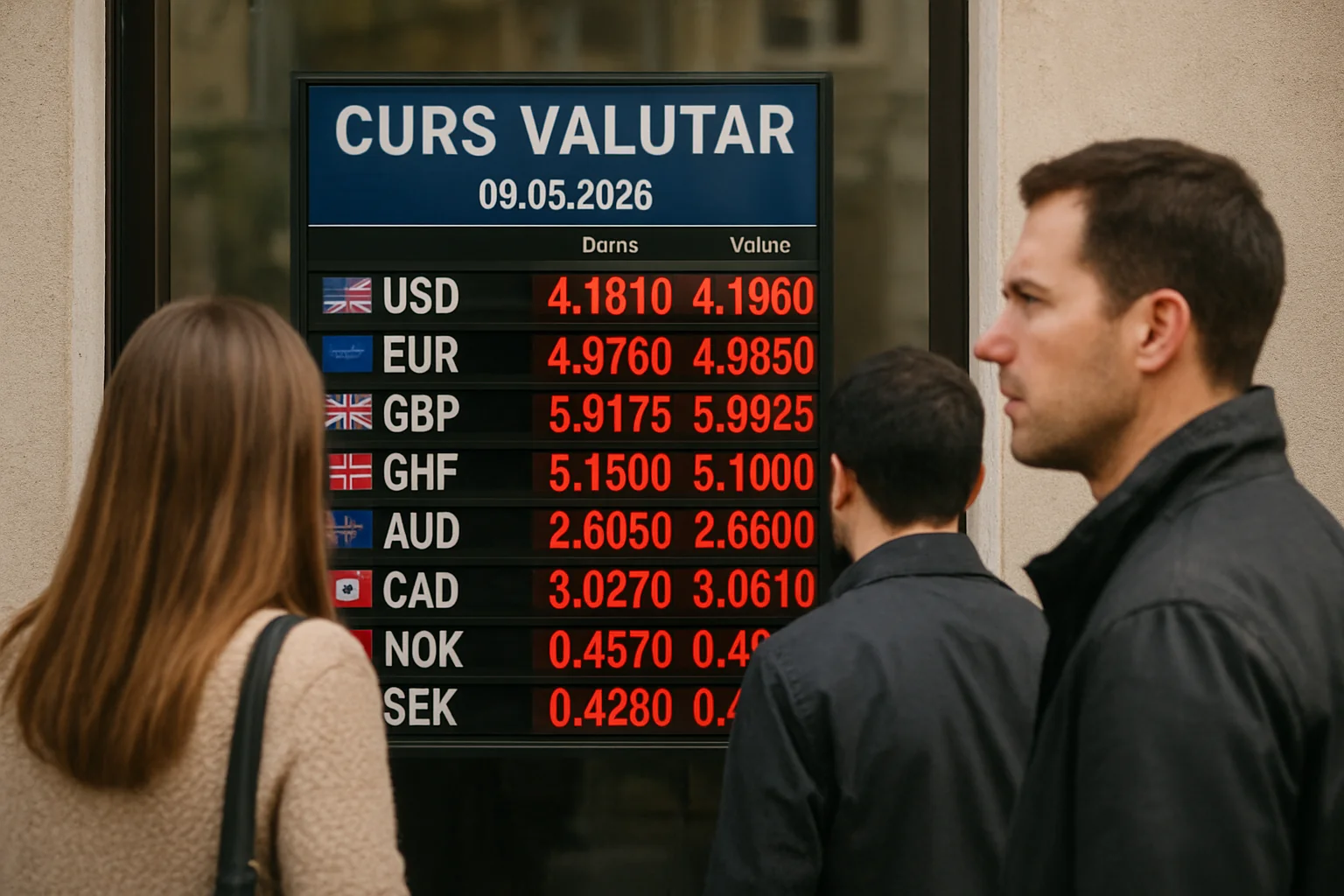 Curs valutar azi (BNR) – 2026-05-09