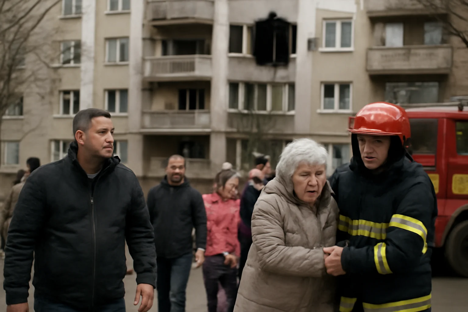 deflagrație într-un bloc de locuințe, 17 oameni scoși de urgență afară