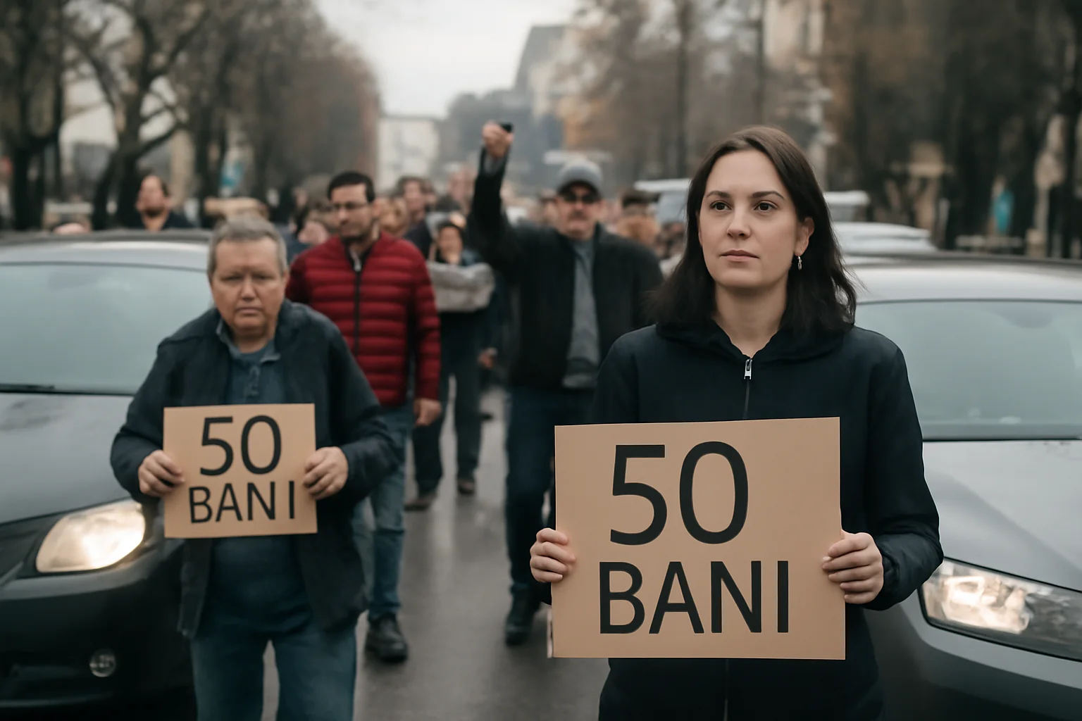 demonstrație împotriva prețurilor la carburanți