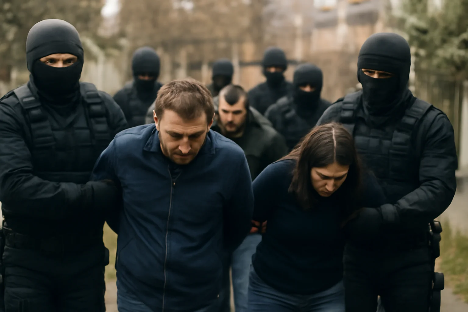 Descinderi masive la Pitești! Nouă suspecți ridicați de mascați