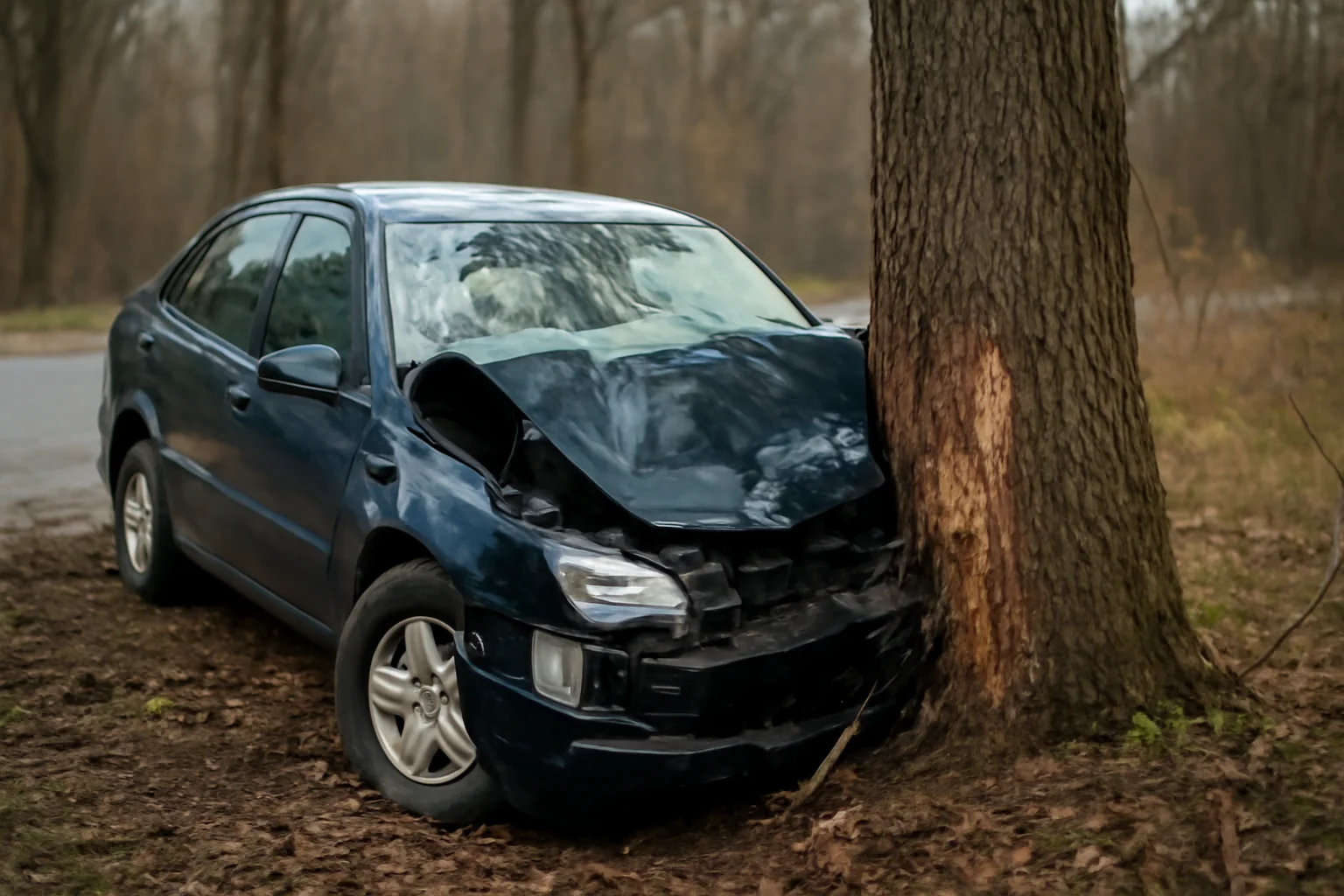 doi frați își pierd viața după ce autoturismul lor lovește violent un copac