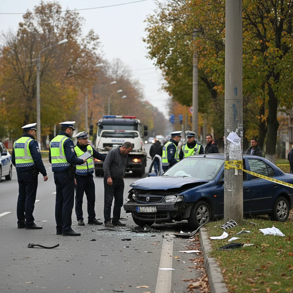 Dosar penal după un accident rutier provocat de un șofer băut la Mioveni, înaintat Parchetului din Pitești
