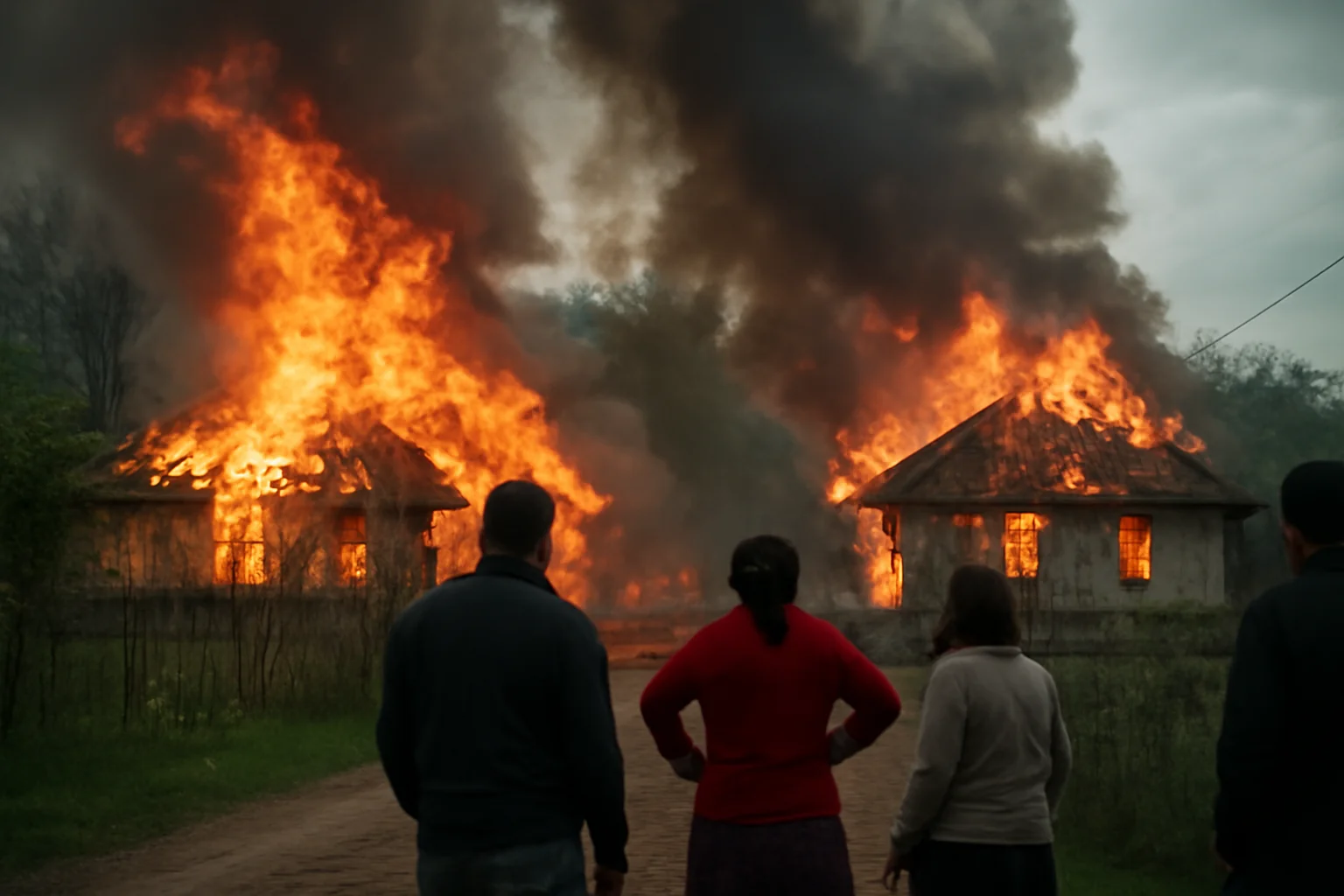 Două gospodării distruse de un puternic incendiu într-o comună din județul Argeș