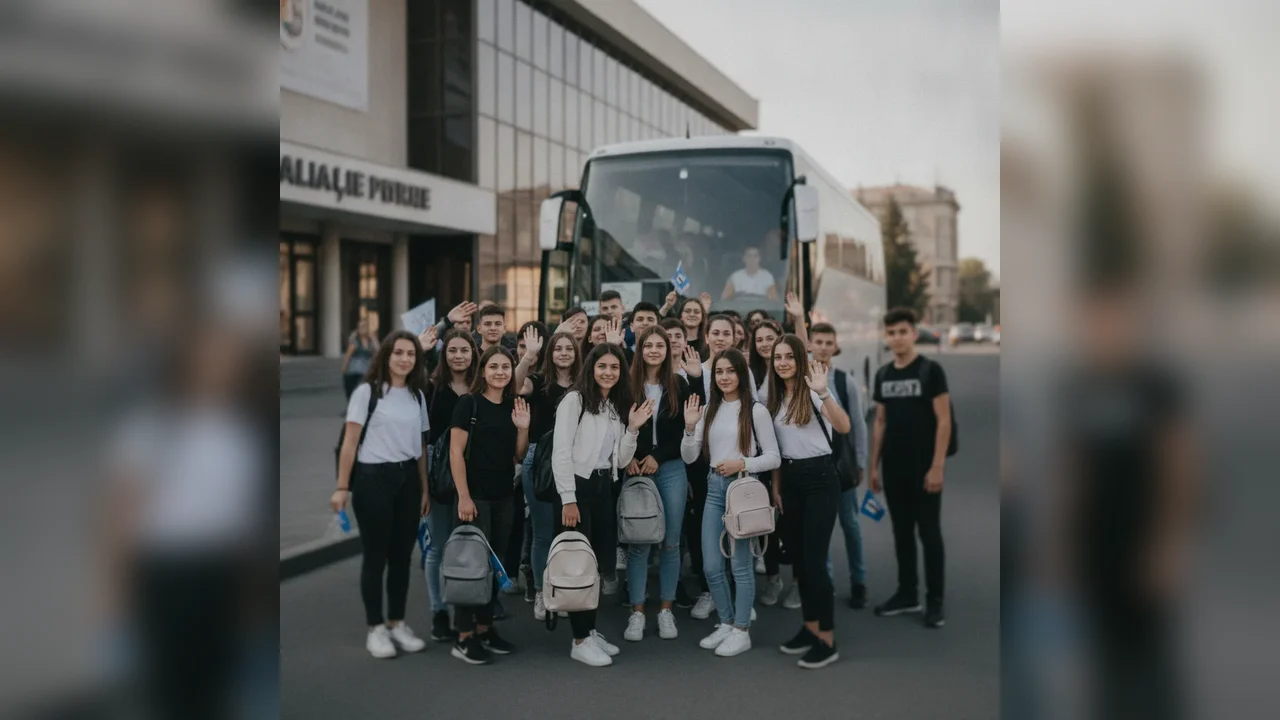 Elevi din Pitești, în schimb cultural cu orașul Kragujevac