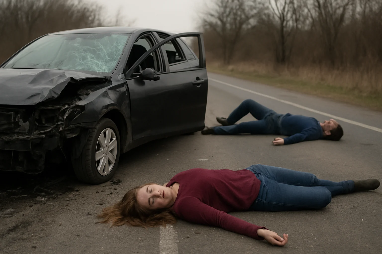 Impact devastator alertat de eCall: două victime aruncate din mașină