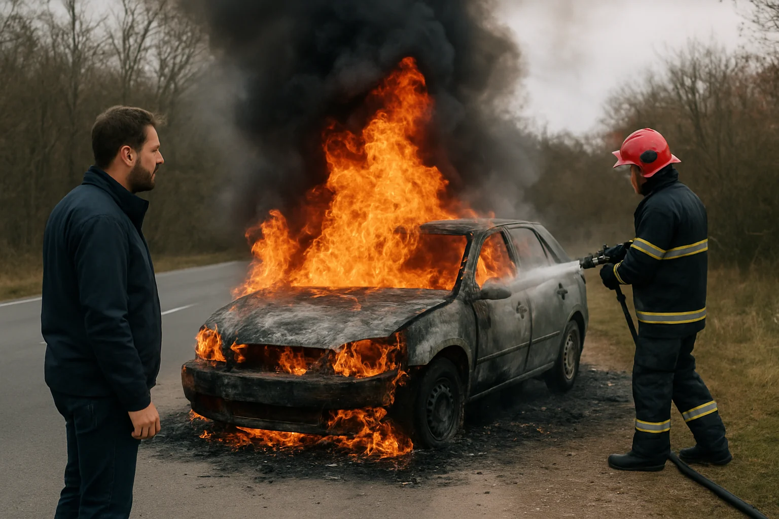 Incendiu auto în Câmpulung: Patru mașini avariate