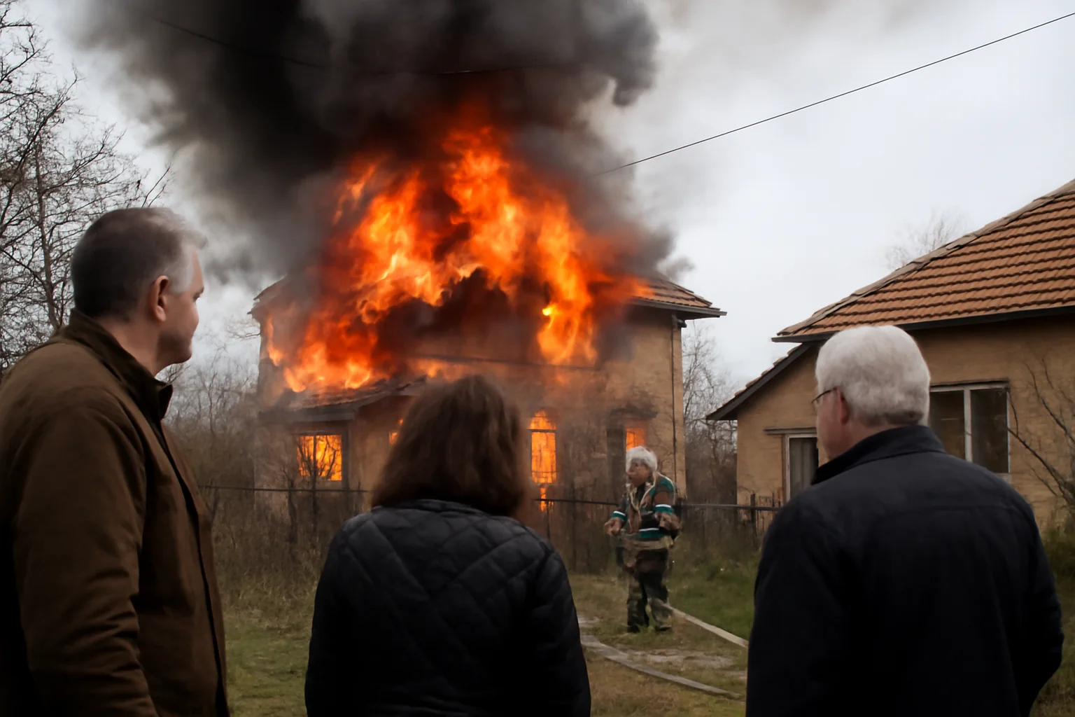 Incendiu cu victime în Argeș amenință casa vecină