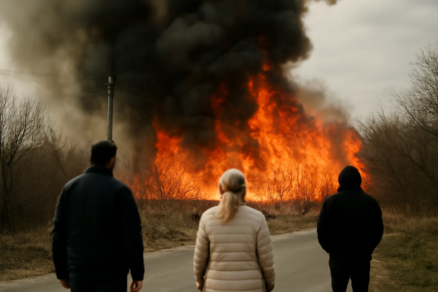 Incendiu de amploare lângă Pitești, intervenție susținută a pompierilor