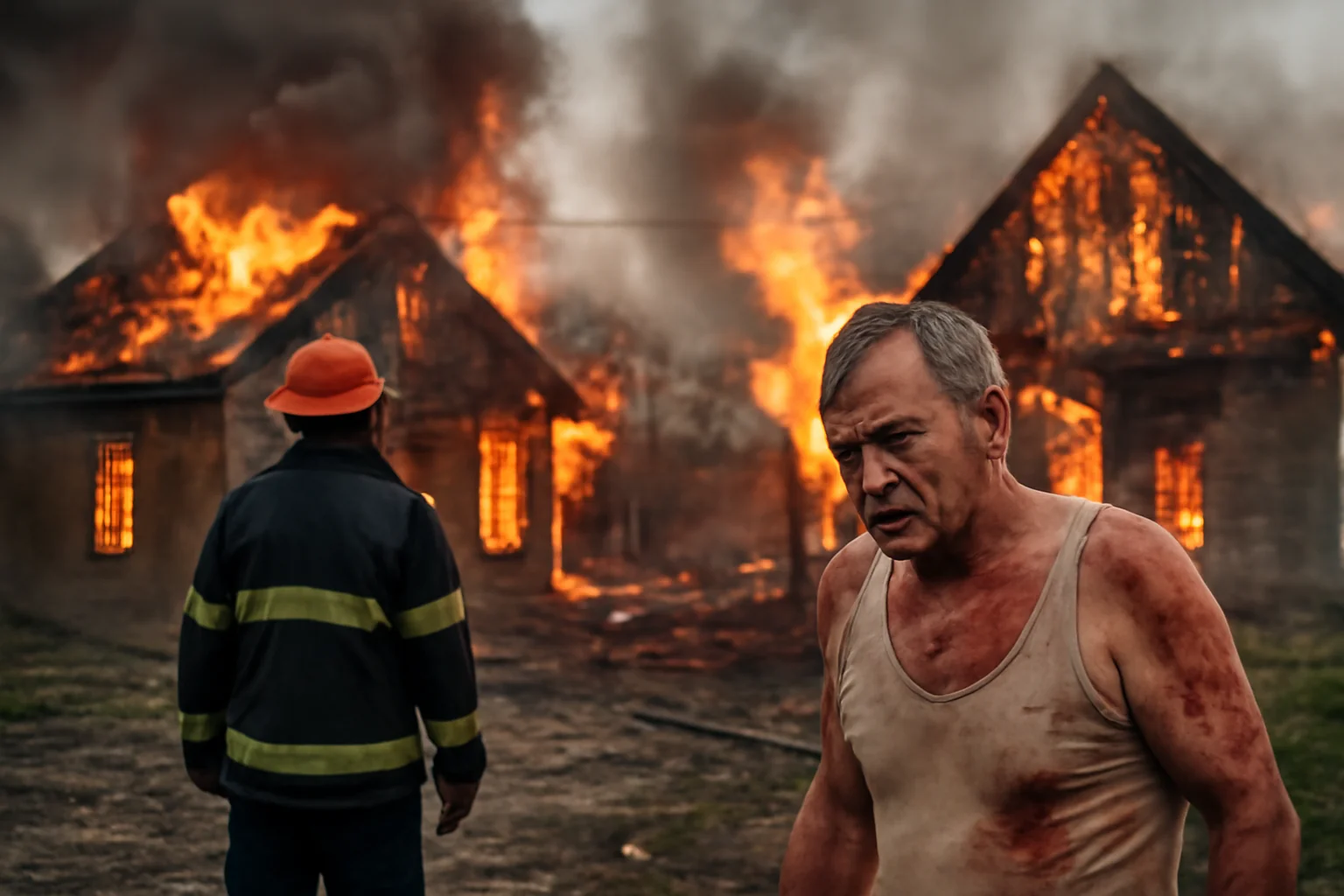 Incendiu distruge două case în Pitești, victimă cu arsuri severe