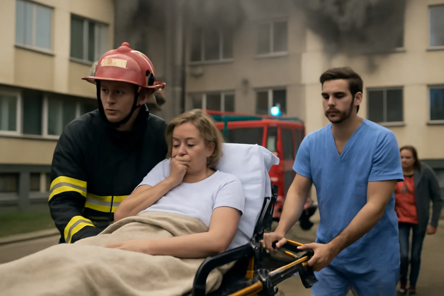 Incendiu la spital: pacienți evacuați de urgență
