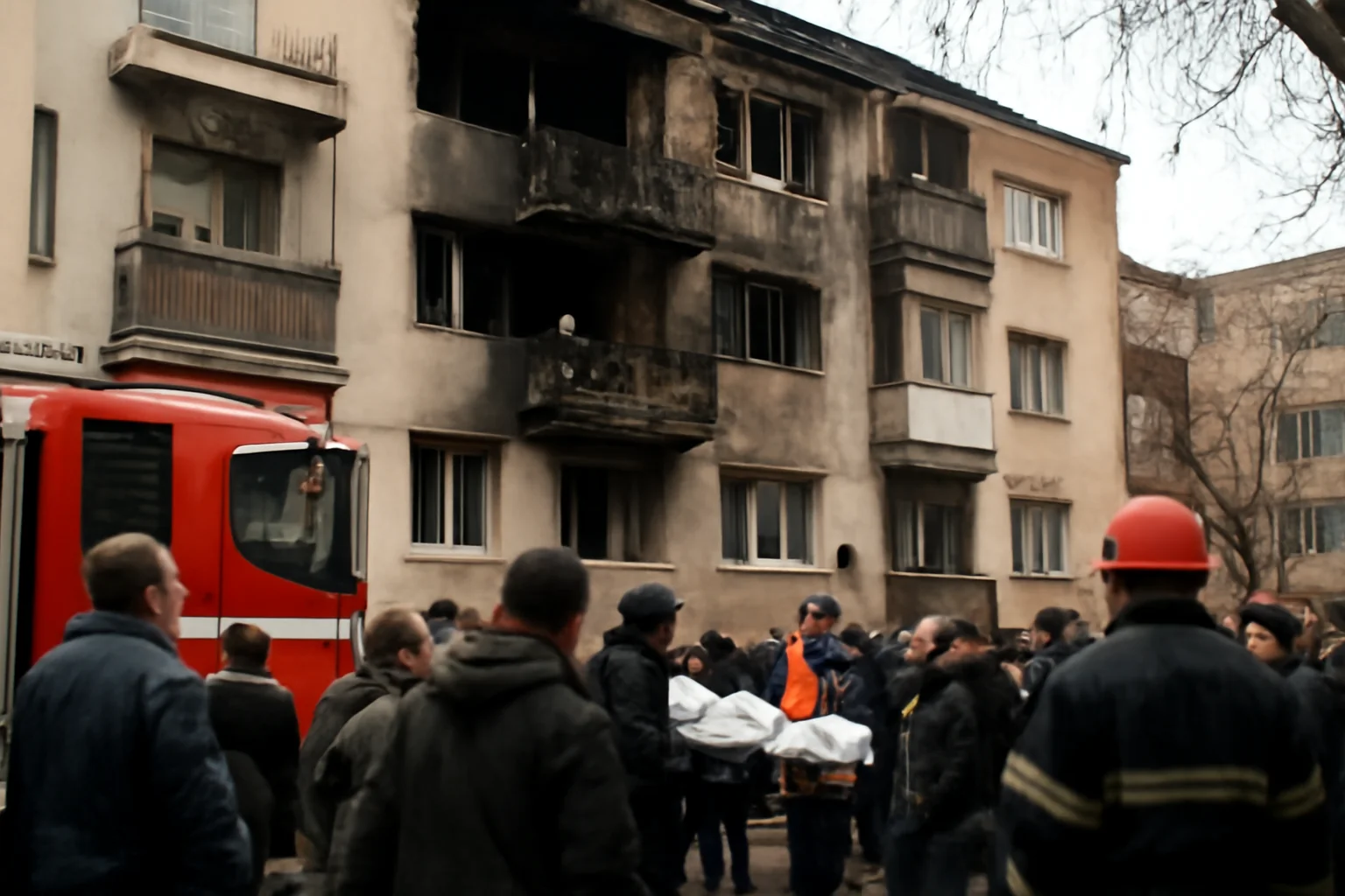 o persoană a murit, iar zeci de locatari au fost scoși de urgență