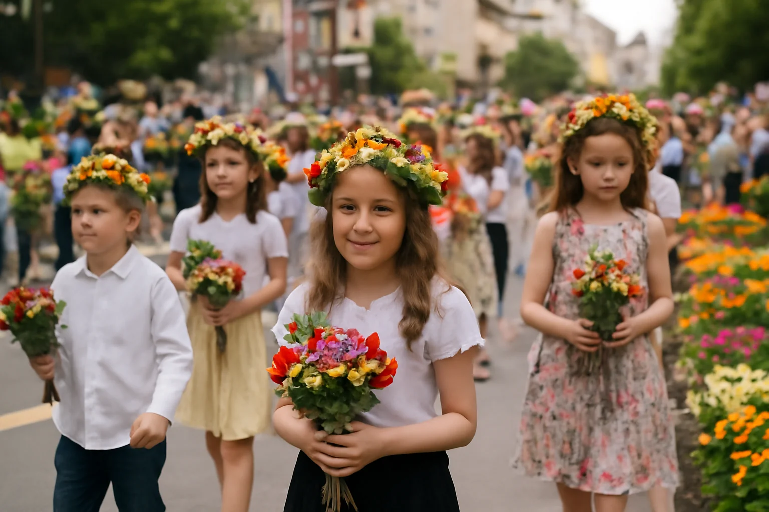 Parada Florilor aduce 1800 de copii în centrul Piteștiului