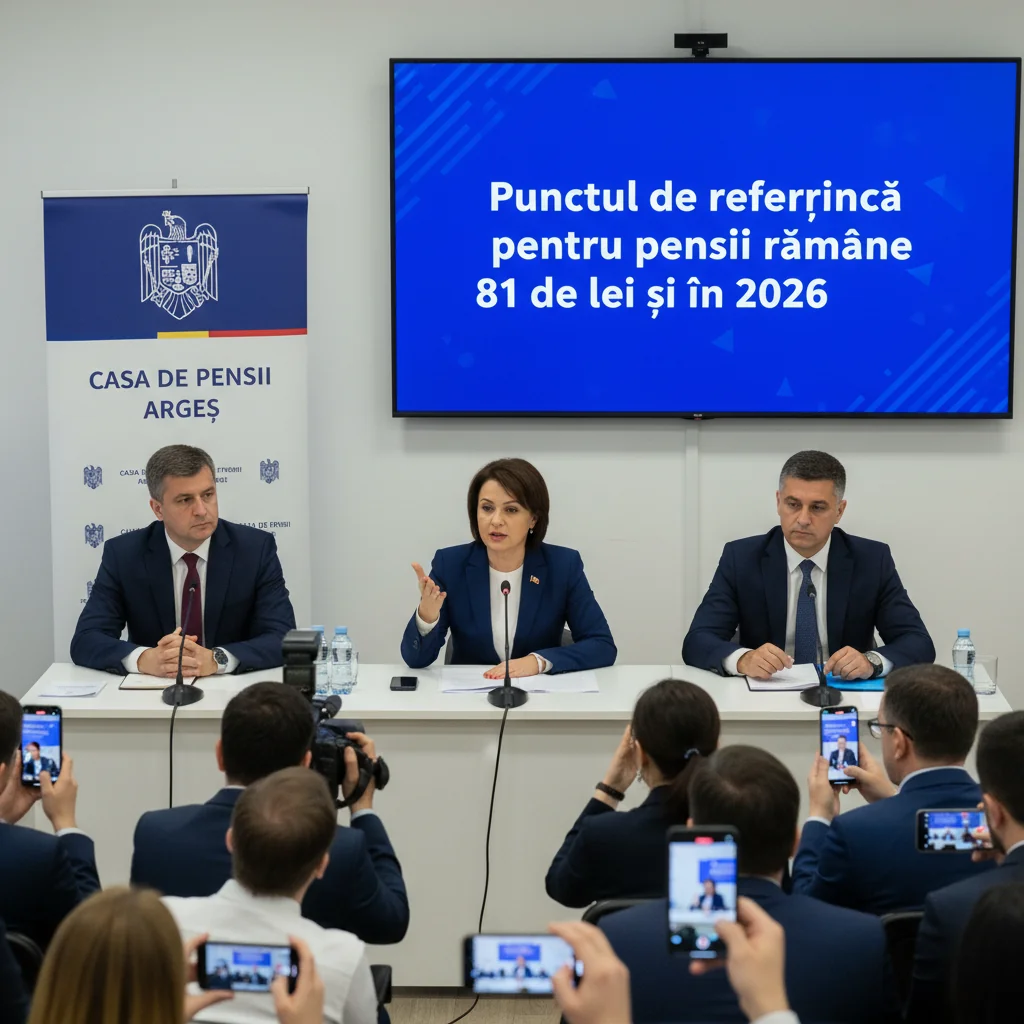 Pitești: Casa de Pensii Argeș anunță menținerea punctului de referință la 81 de lei în 2026