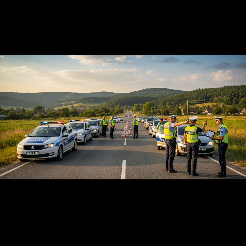 Razie de poliție în Argeș: controale extinse pe șoselele din Pitești și din județ