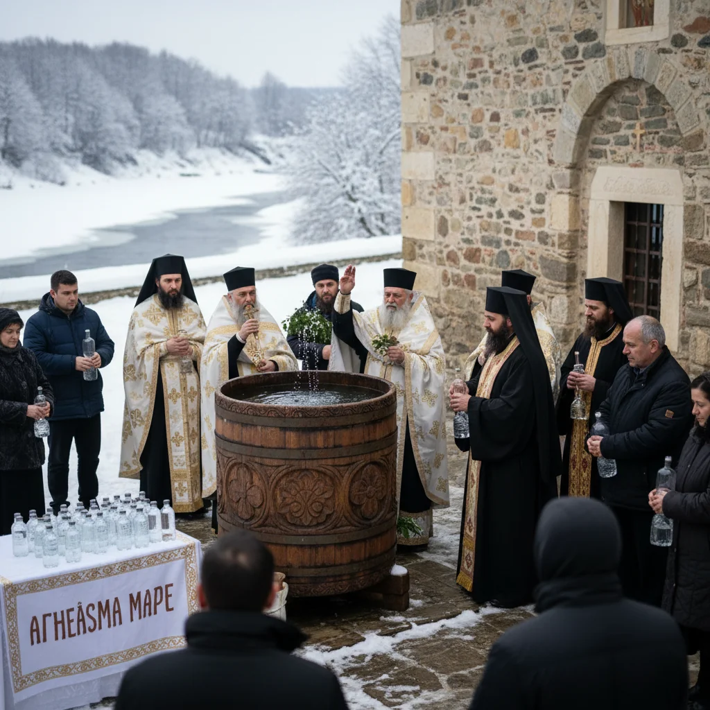 Recomandări religioase pentru consumul Agheasmei Mari de Bobotează, valabile și pentru credincioșii din Pitești