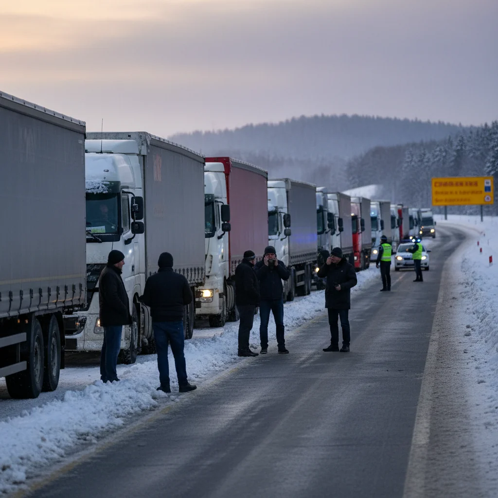 Restricții pentru camioane pe DN7 între Pitești și Veștem în perioada Bobotezei