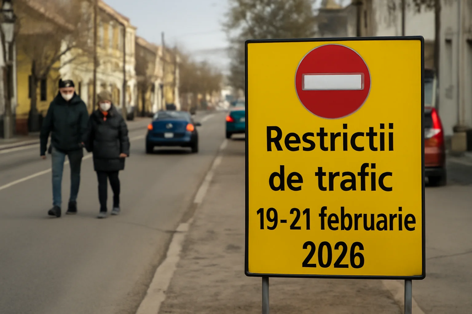 Restricții temporare de trafic pe strada Gheorghe Doja din Pitești în perioada 13–21 februarie 2026